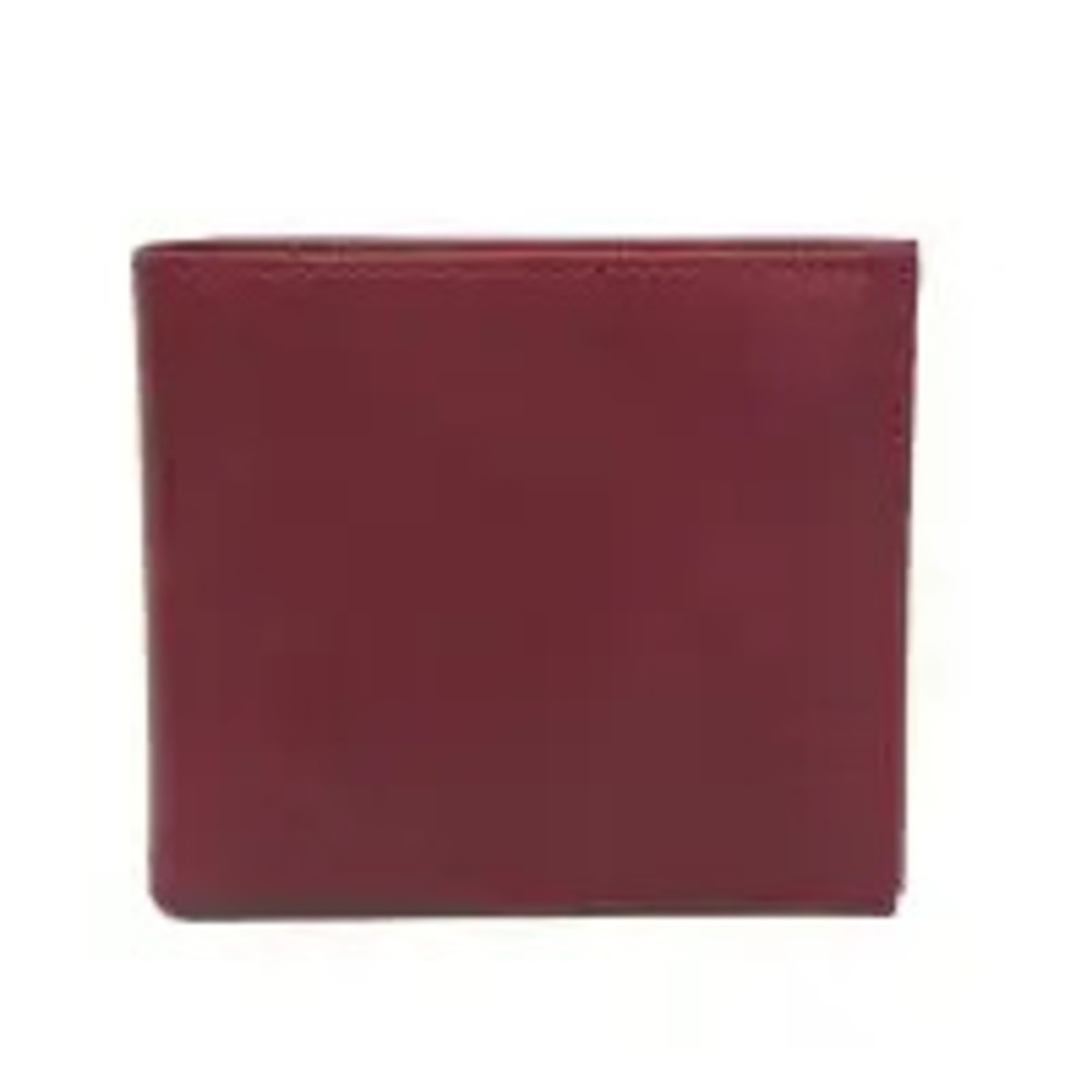 Prada Grain Calf Leather Bifold Wallet Cherry Red